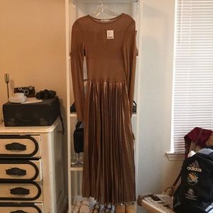 Urban outfitters gold maxi dress
